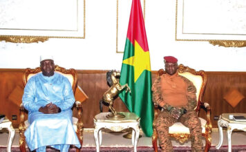 Coopération Burkina Faso-République du Mali : des émissaires du président Assimi Goïta reçus par le chef de l’Etat