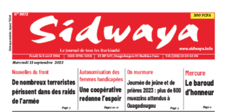 Une Sidwaya du 13-09-2023