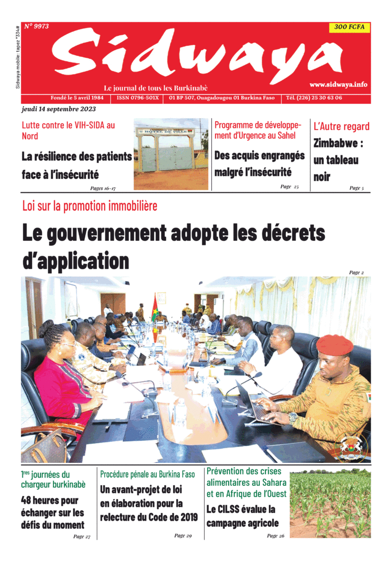 Une Sidwaya du 14-09-2023