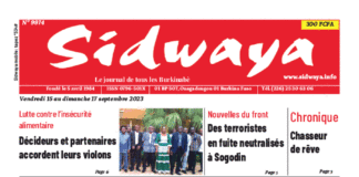 Une Sidwaya du 15 au 17-09-2023
