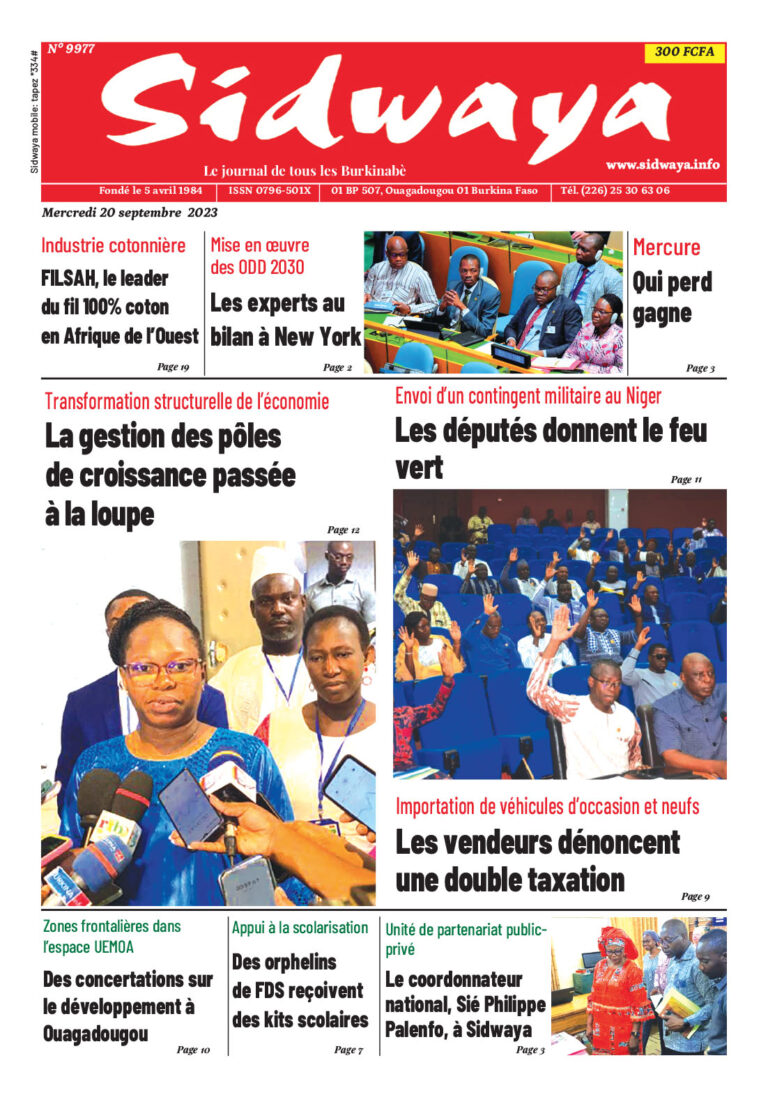 Sidwaya du 20-9-2023