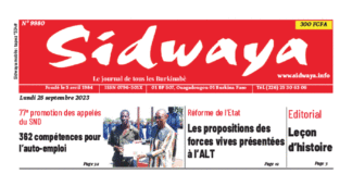 Une Sidwaya du 25-09-2023