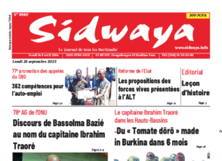 Une Sidwaya du 25-09-2023