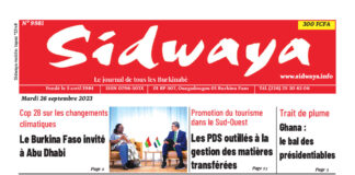 Une Sidwaya du 26-09-2023