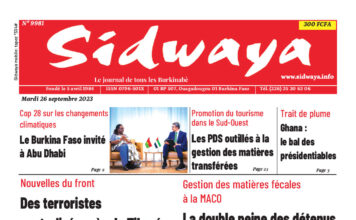 Une Sidwaya du 26-09-2023