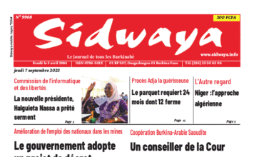 Une Sidwaya du 07-09-2023