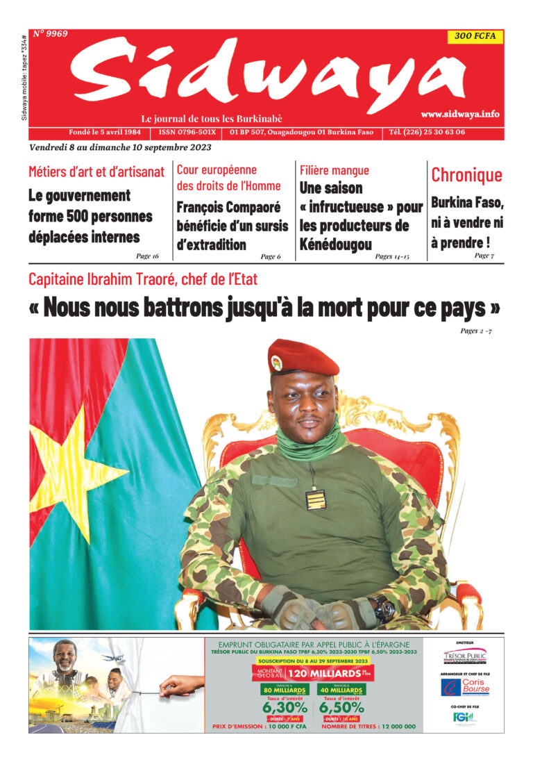 Une du 08-09-2023