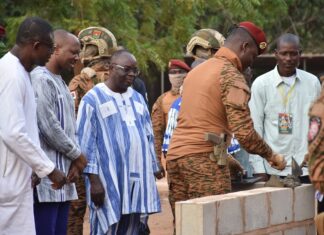 Mausolée Thomas Sankara : le capitaine Ibrahim Traoré a posé la 1ère pierre