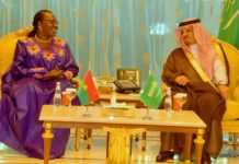 Burkina Faso-Arabie Saoudite : Olivia ROUAMBA plaide pour un renforcement de la coopération sécuritaire.