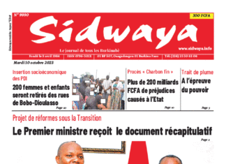 Une Sidwaya du 10-10-2023