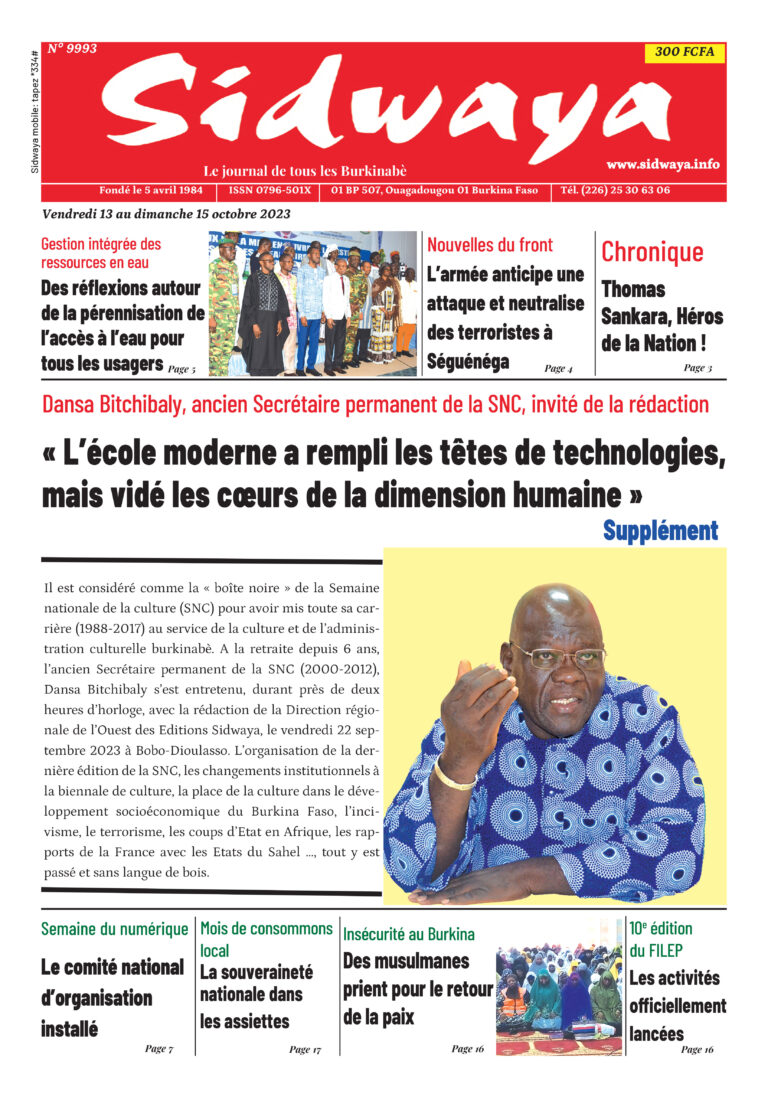 Sidwaya du 13-10-2023
