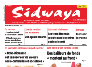 Une Sidwaya du 18-10-2023