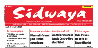 Une Sidwaya du 19-10-2023