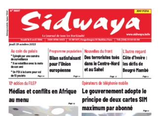 Une Sidwaya du 19-10-2023
