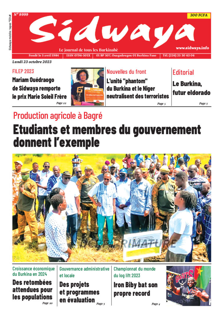 Une du 23-10-2023