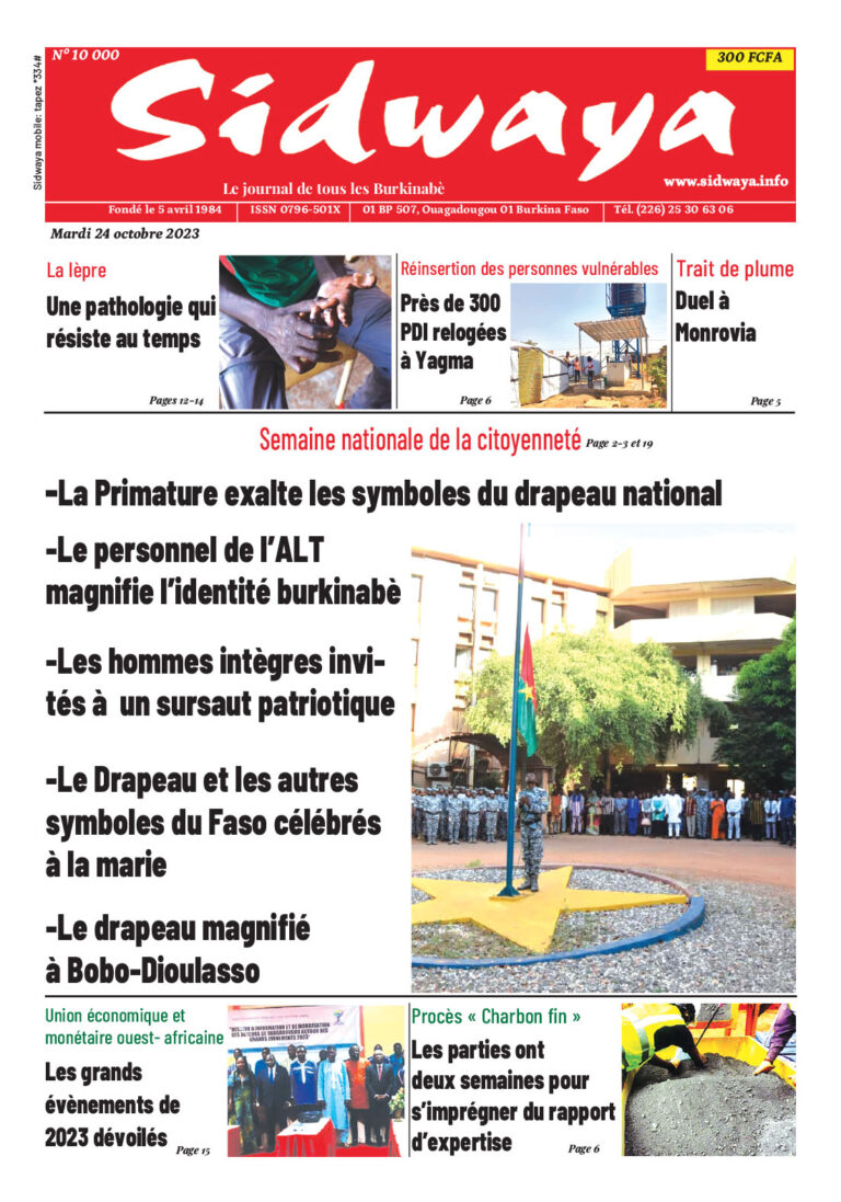 Une du 24-10-2023