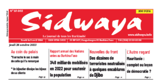 Une Sidwaya du 26-10-2023