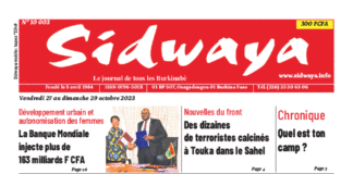 Une Sidwaya du 27 au 29-10-2023