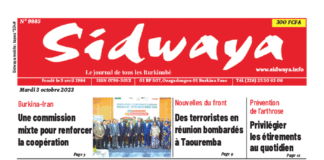 Une Sidwaya du 03-10-2023