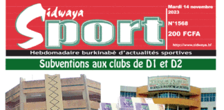 Une Sidwaya Sport du 14-11-2023