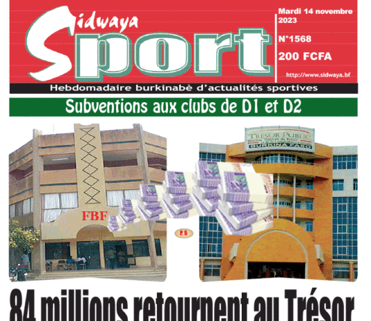 Une Sidwaya Sport du 14-11-2023