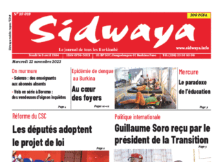 Une Sidwaya du 22-11-2023