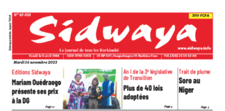 Une Sidwaya du 14-11-2023