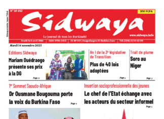 Une Sidwaya du 14-11-2023