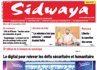 Une Sidwaya du 15-11-2023