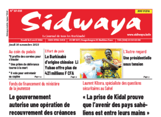 Une Sidwaya du 16-11-2023