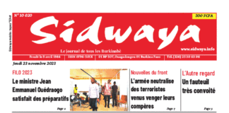 Une Sidwaya du 23-11-2023