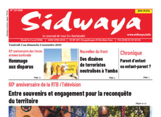 Une Sidwaya du 3-11-2023