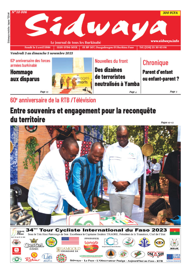Une Sidwaya du 3-11-2023