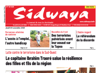 Une Sidwaya du 30-11-2023