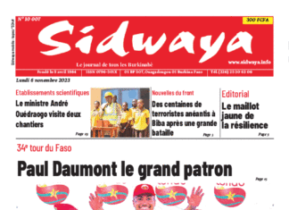 Une Sidwaya du 06-11-2023