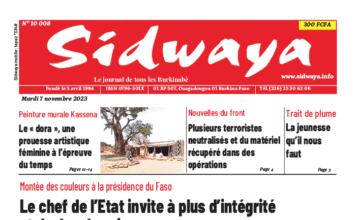 Une Sidwaya du 07-11-2023