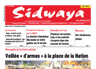 Une Sidwaya du 08-11-2023