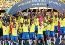 Football : vainqueurs de la première Ligue africaine de football, les Sundowns encaissent un chèque de quatre millions de dollars