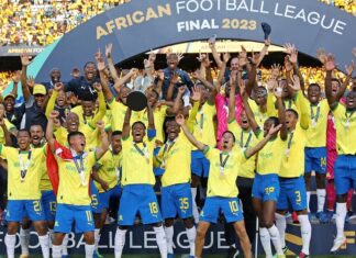 Football : vainqueurs de la première Ligue africaine de football, les Sundowns encaissent un chèque de quatre millions de dollars