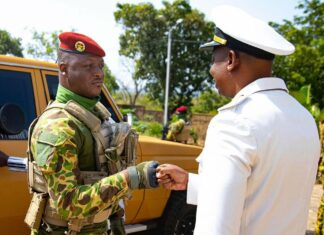 Pose de la première pierre du CHRU de Gaoua: le Président de la Transition est arrivé à Gaoua