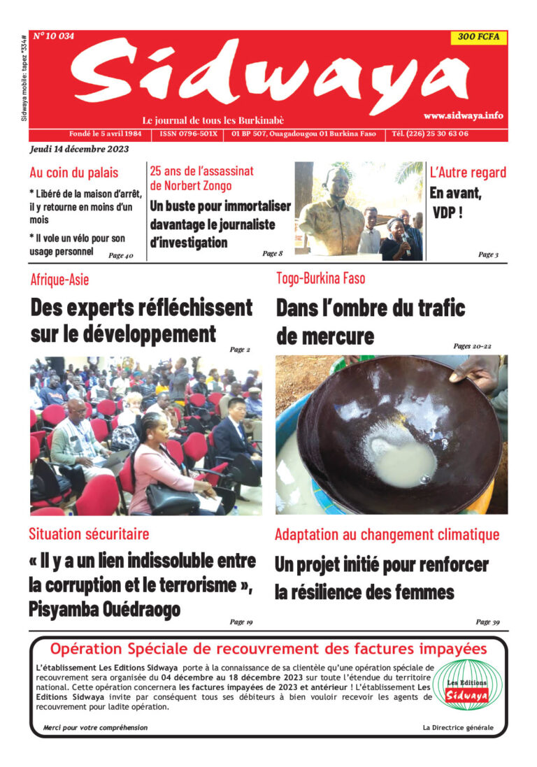 Une du 14-12-2023