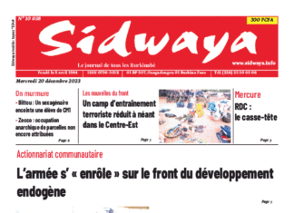 Une Sidwaya du 20-12-2023