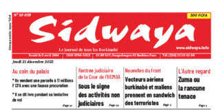 Une Sidwaya du 21-12-2023