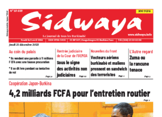 Une Sidwaya du 21-12-2023