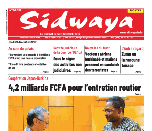 Une Sidwaya du 21-12-2023