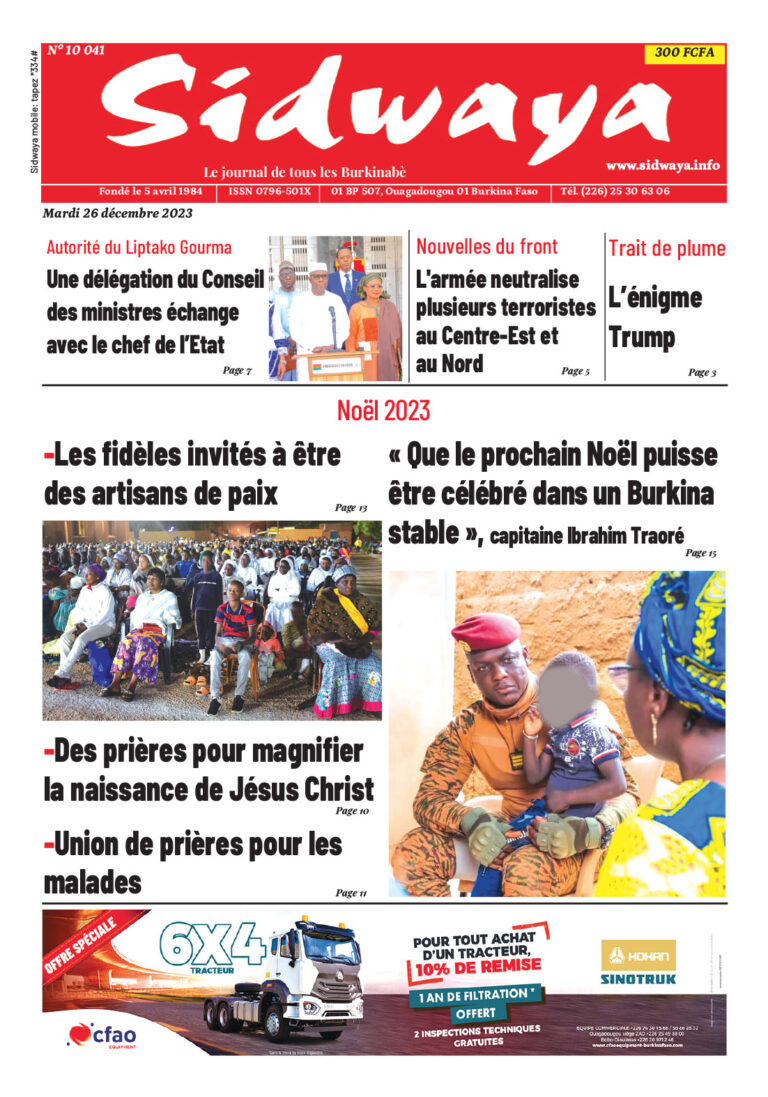 Sidwaya du 26-12-2023