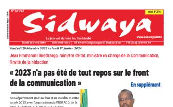 Une Sidwaya du 29-12-2023 au 01-01-2024