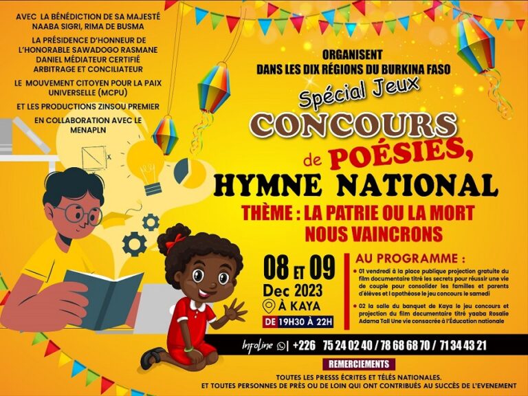 Hymne national : un concours pour sa promotion en milieu scolaire