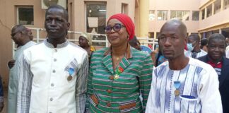 CSC : La directrice générale des Éditions Sidwaya, Assétou Badoh/Guiré et deux de ses collaborateurs distingués