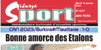 Une Sidwaya Sport du 16-01-2024